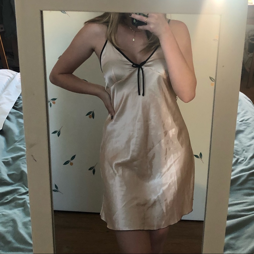 Adorable satin slip dress